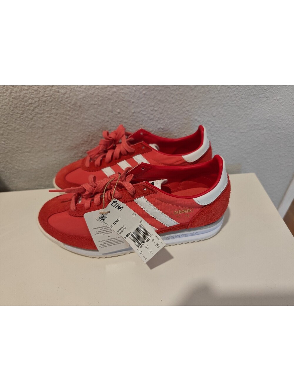 Adidas SL 72 Red and White Sneakers Size 8